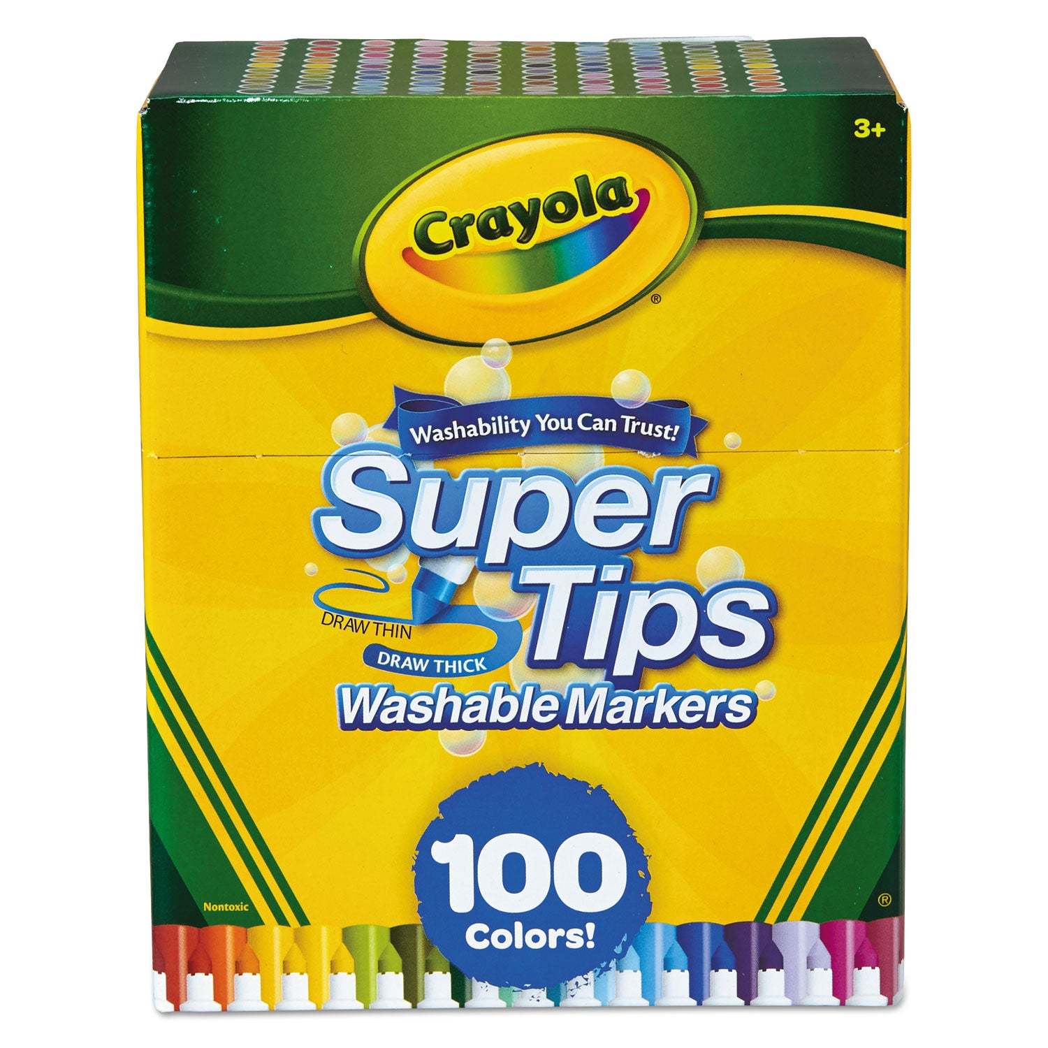 super-tips-washable-markers-fine-broad-bullet-tips-assorted-colors-100-set_cyo585100 - 1