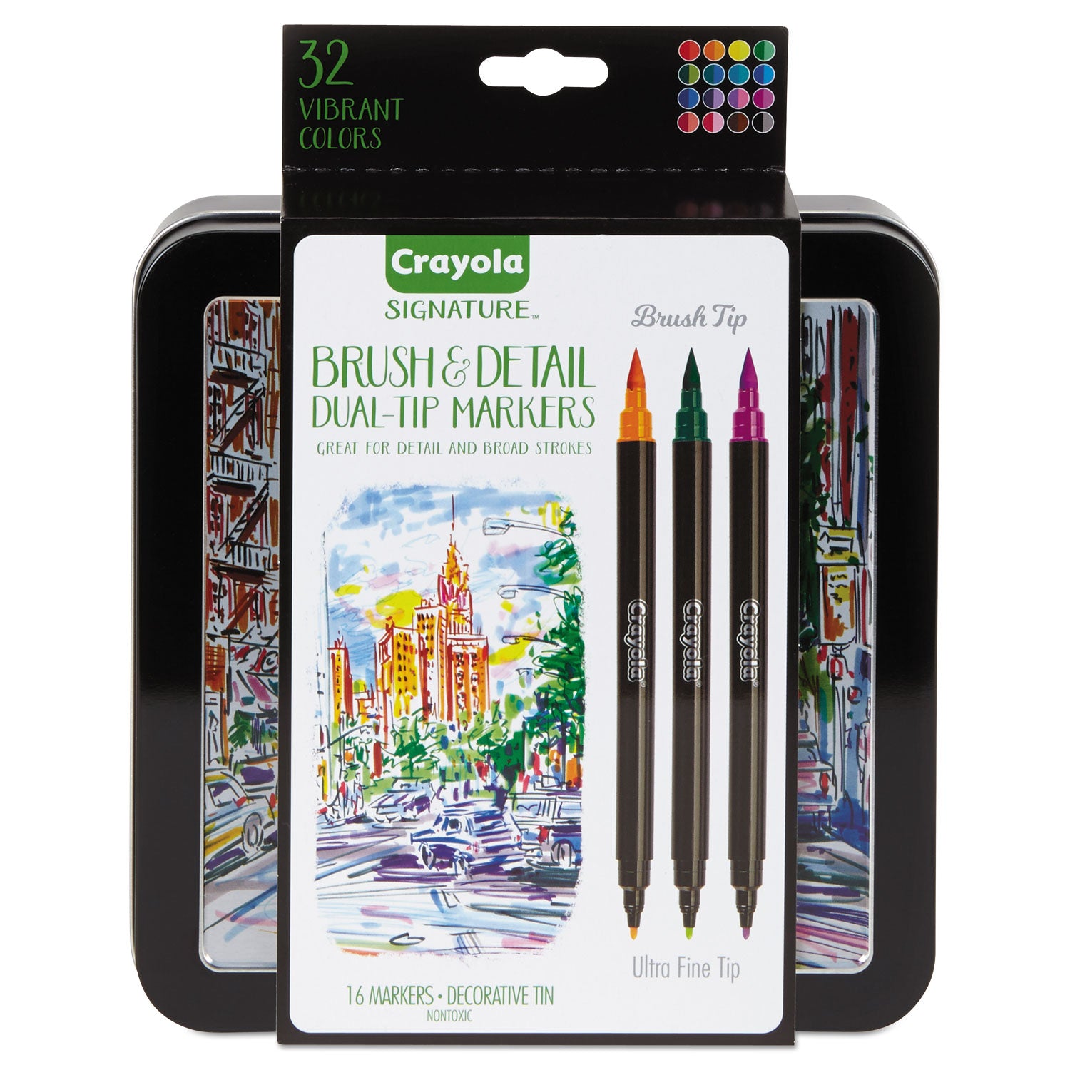 brush-and-detail-dual-ended-markers-extra-fine-brush-bullet-tips-assorted-colors-16-set_cyo586501 - 1