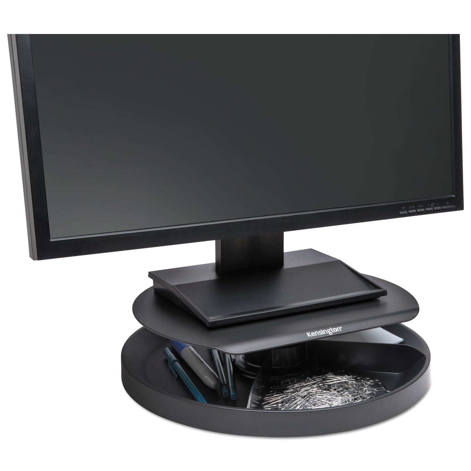 spin2-monitor-stand-with-smartfit-126-x-126-x-225-to-35-black-supports-40-lbs_kmw52787 - 1