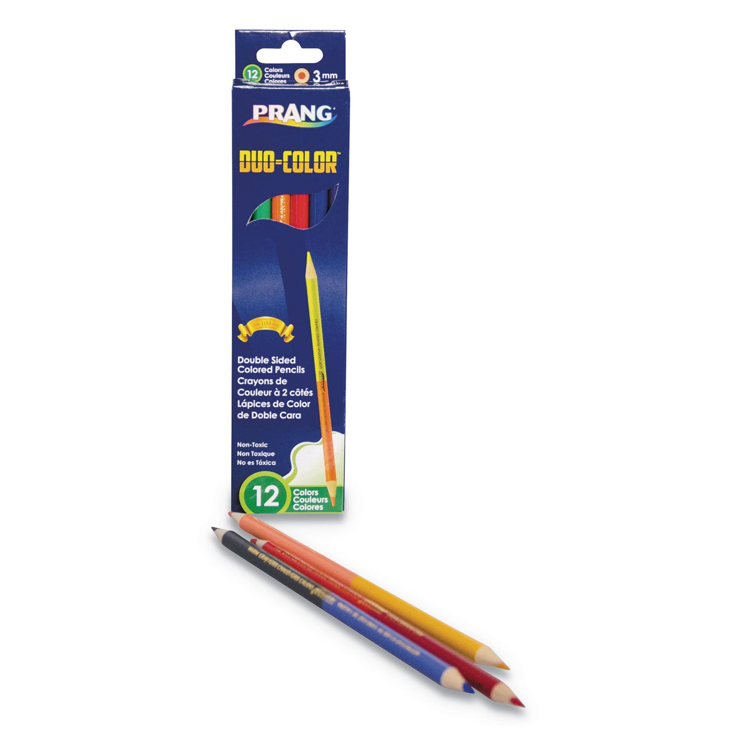 duo-color-colored-pencil-sets-3-mm-assorted-lead-and-barrel-colors-6-pack_dix22106 - 2