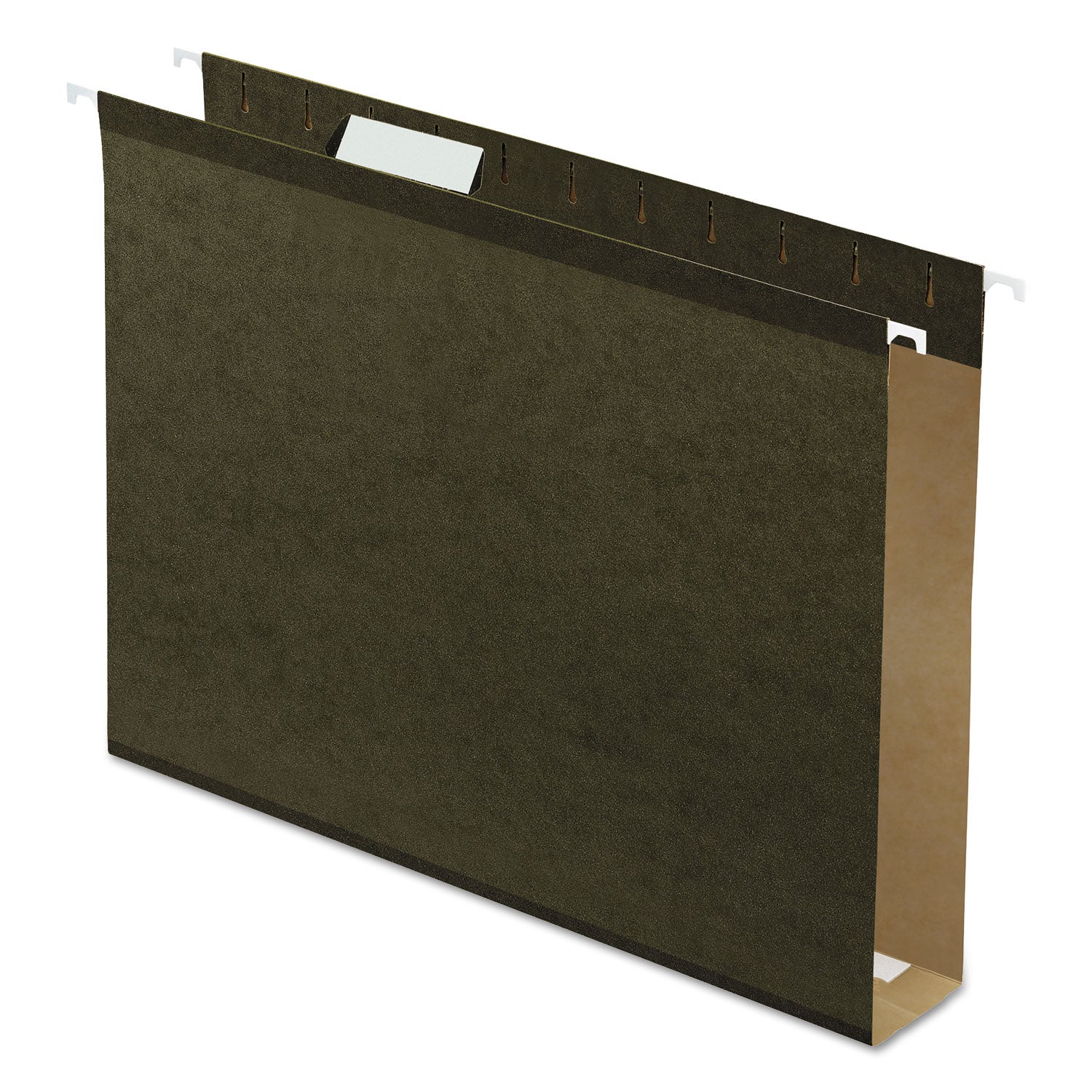 extra-capacity-reinforced-hanging-file-folders-with-box-bottom-2-capacity-letter-size-1-5-cut-tabs-green-25-box_pfx5142x2 - 1