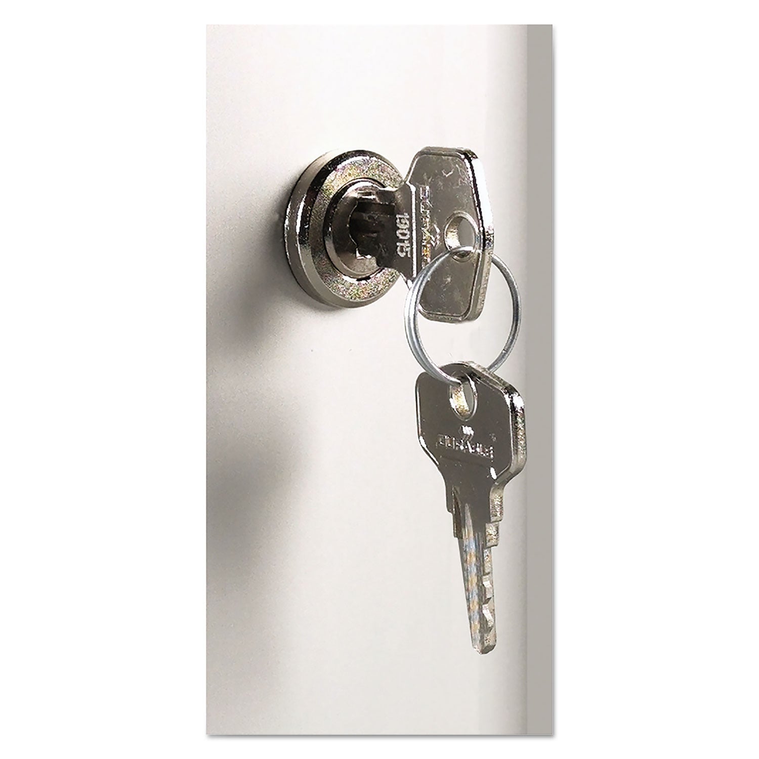 Locking Key Cabinet, 36-Key, Brushed Aluminum, Silver, 11.75 x 4.63 x 11 - 