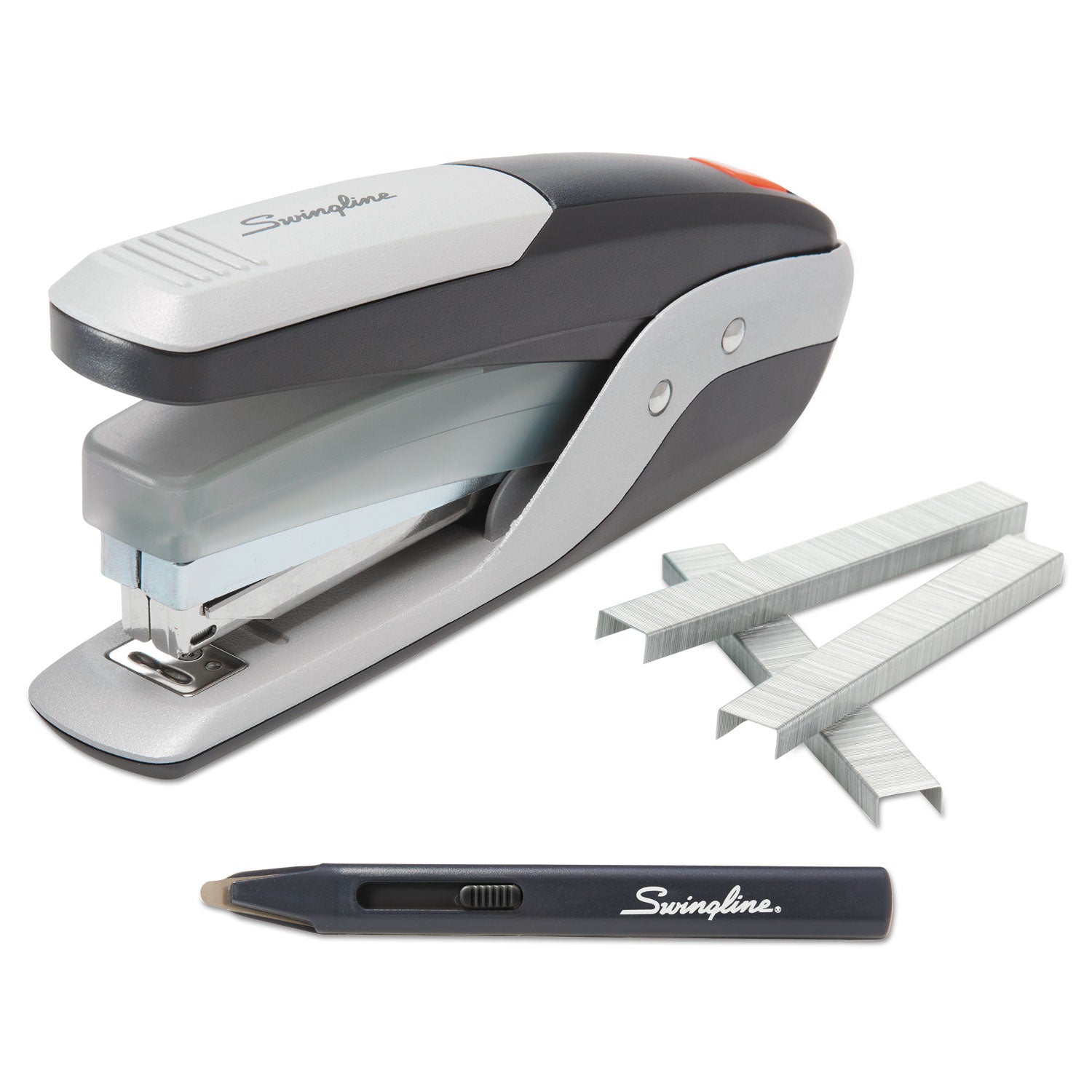 Quick Touch Stapler Value Pack, 28-Sheet Capacity, Black/Silver - 