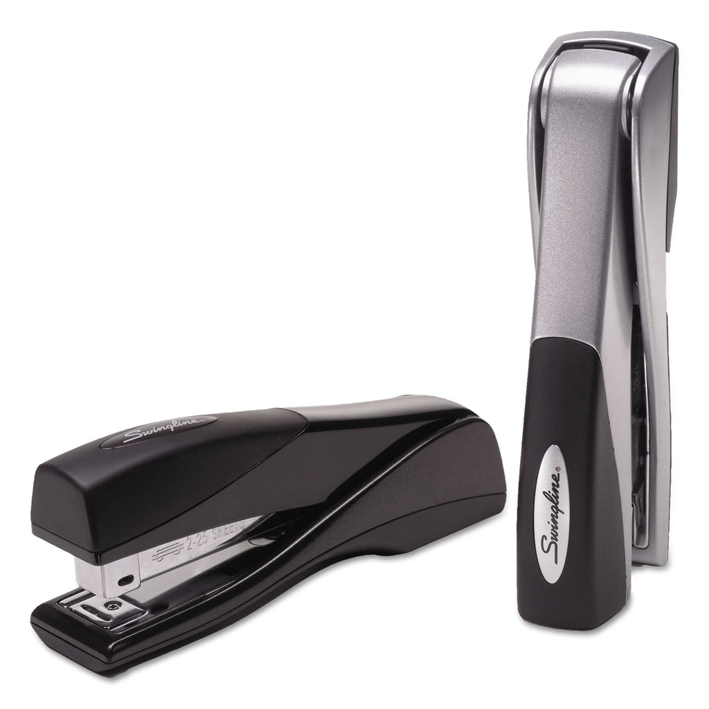 Optima Grip Full Strip Stapler, 25-Sheet Capacity, Silver