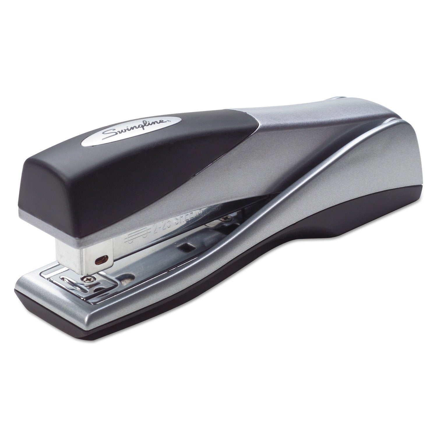 Optima Grip Full Strip Stapler, 25-Sheet Capacity, Silver - 