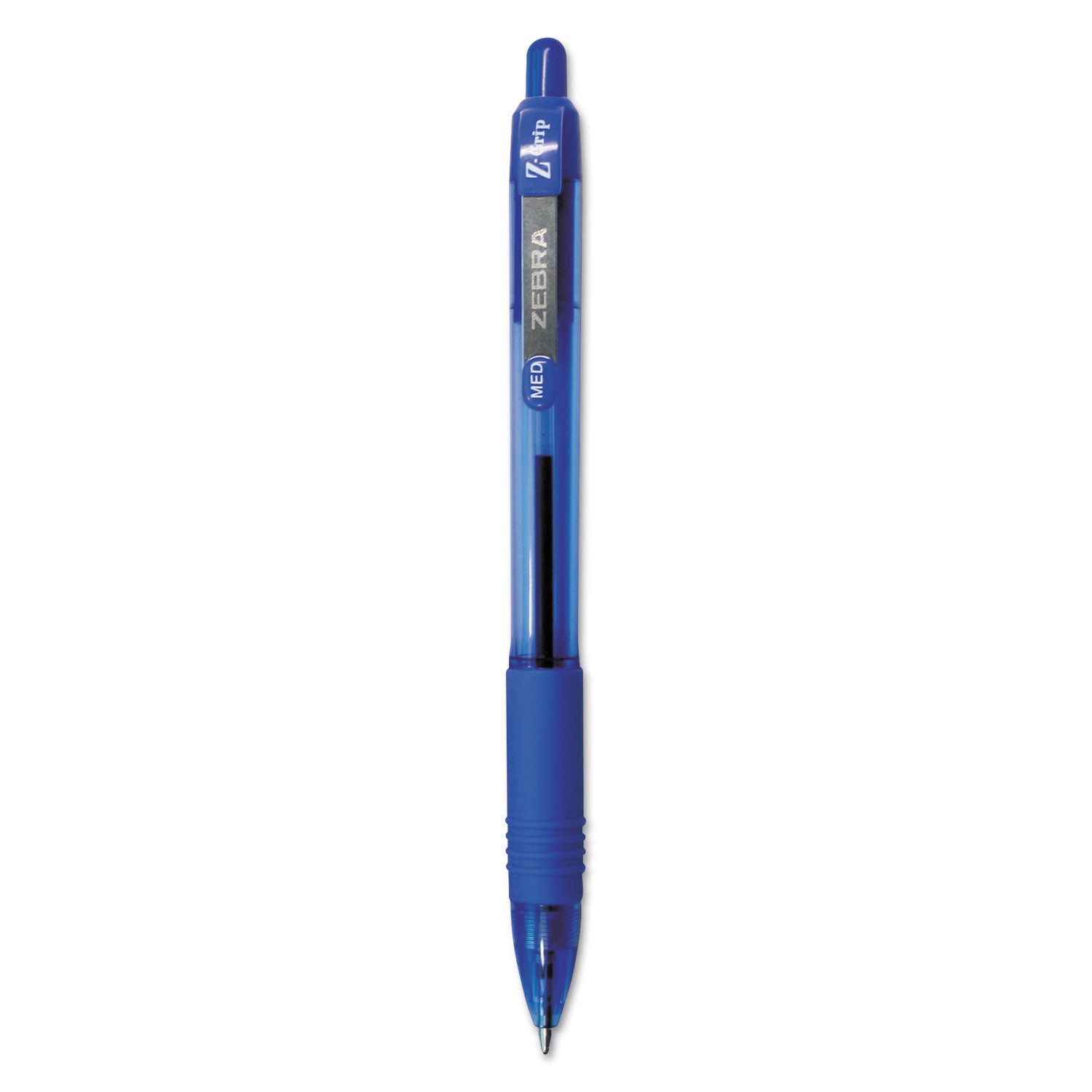 Z-Grip Ballpoint Pen, Retractable, Medium 1 mm, Blue Ink, Translucent Blue/Blue Barrel, 24/Pack - 