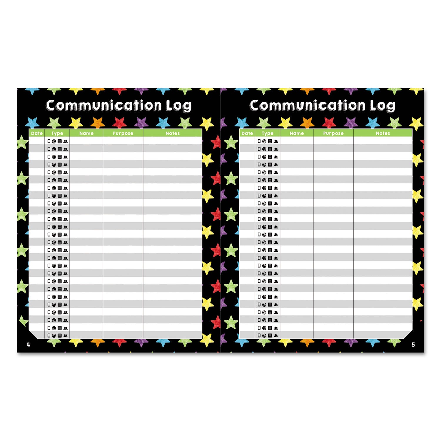 Teacher Planner, Weekly/Monthly, Two-Page Spread (Seven Classes), 10.88 x 8.38, Balloon Theme, Black Cover