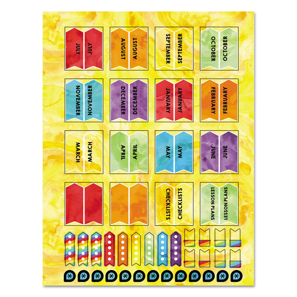 Teacher Planner, Weekly/Monthly, Two-Page Spread (Seven Classes), 10.88 x 8.38, Balloon Theme, Black Cover