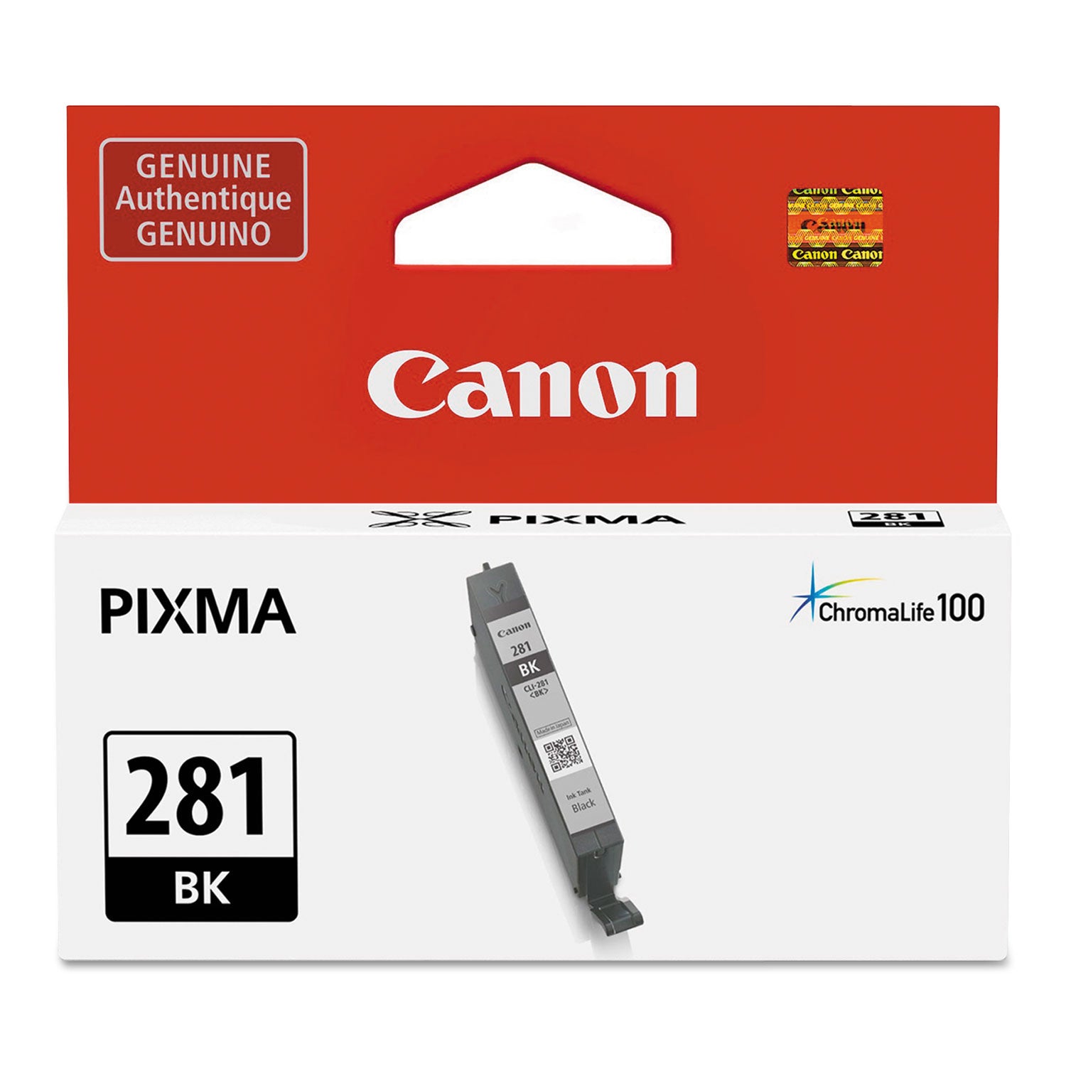 2091C001 (CLI-281) ChromaLife100+ Ink, 750 Page-Yield, Black