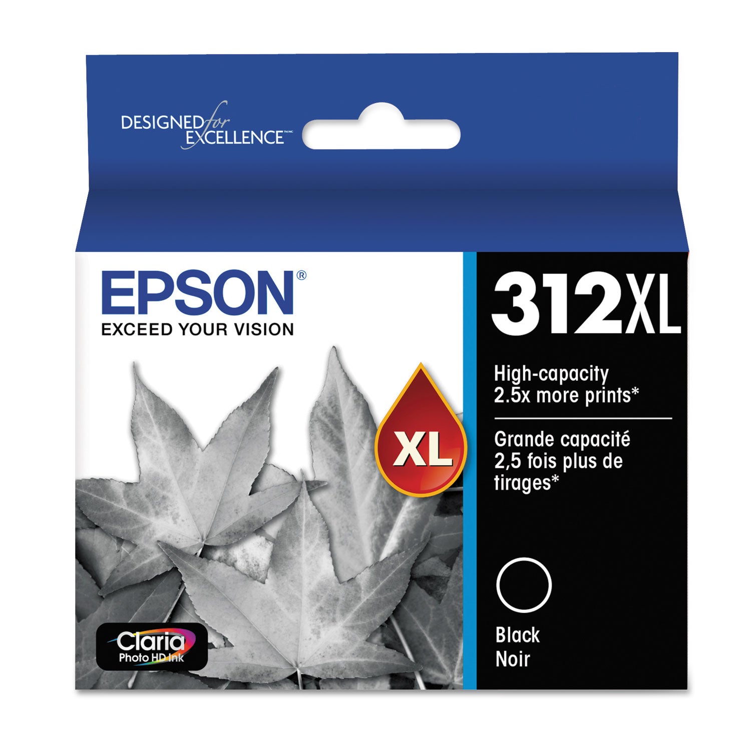 T312XL120-S (312XL) Claria High-Yield Ink, 500 Page-Yield, Black