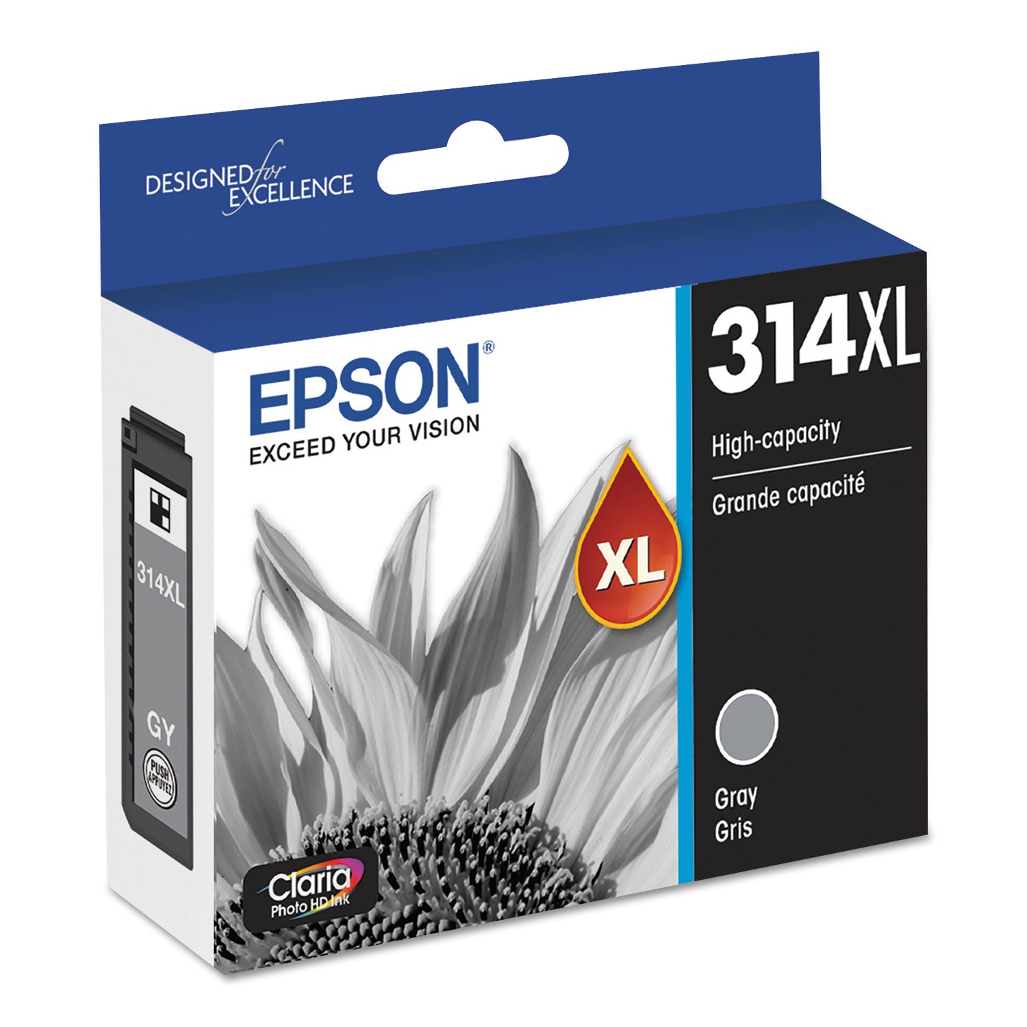 T314XL720-S (314XL) Claria High-Yield Ink, 830 Page-Yield, Gray