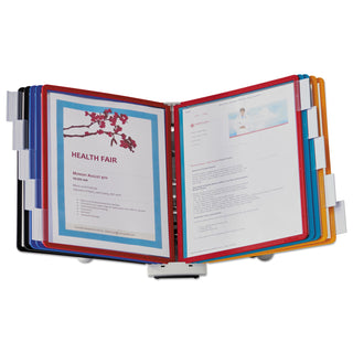 SHERPA Desk Reference System, 10 Panels, 10 x 5.63 x 13.88, Assorted Borders - 