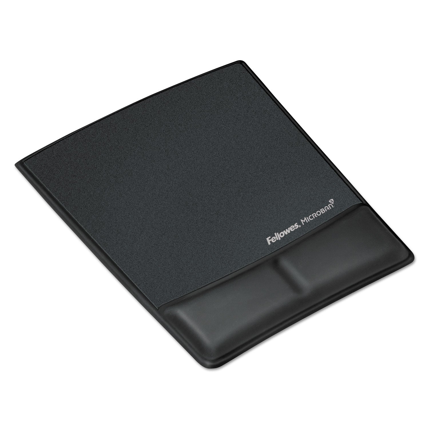 Ergonomic Memory Foam Wrist Rest with Attached Mouse Pad, 8.25 x 9.87, Black - 