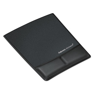 Ergonomic Memory Foam Wrist Rest with Attached Mouse Pad, 8.25 x 9.87, Black - 