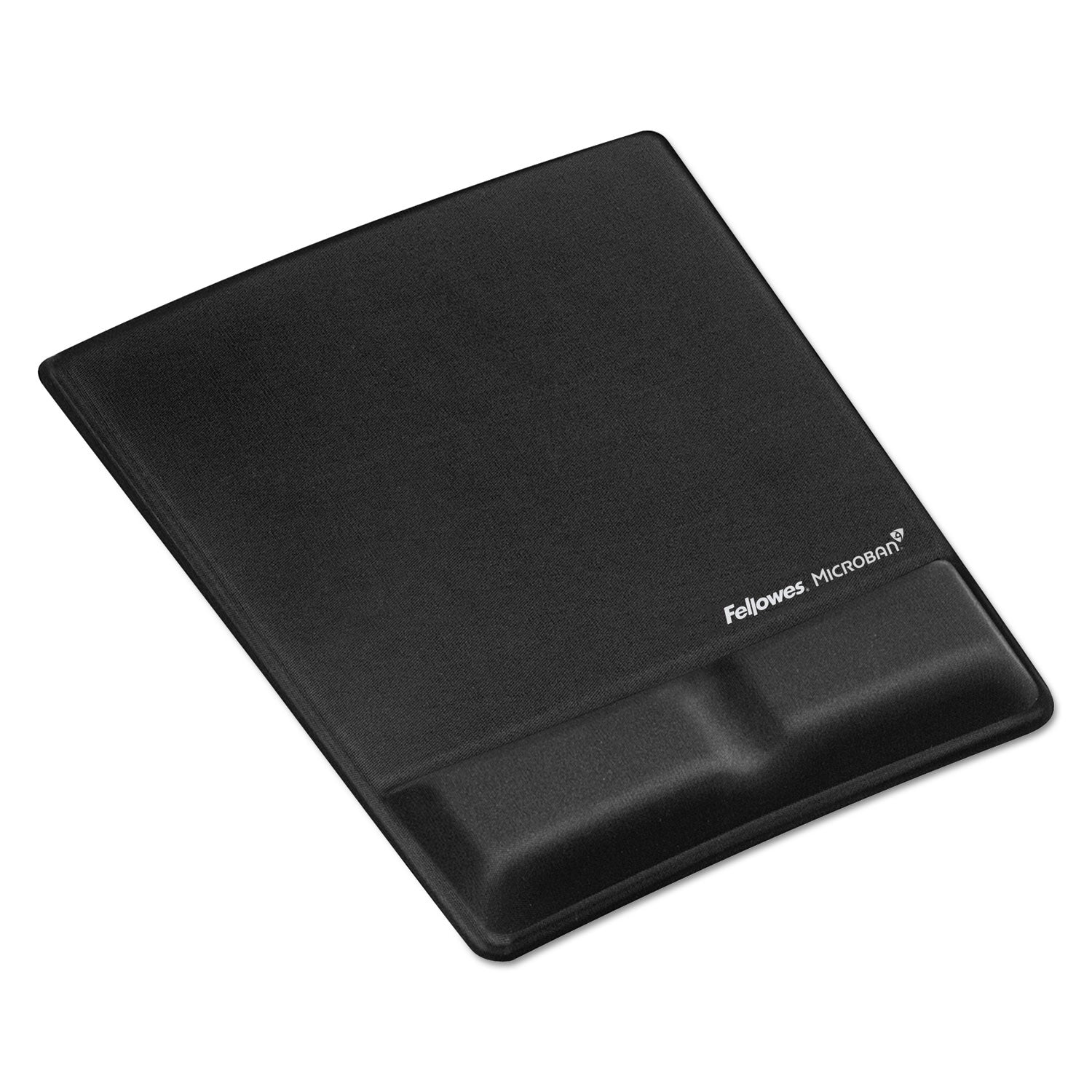 Ergonomic Memory Foam Wrist Support with Attached Mouse Pad, 8.25 x 9.87, Black - 