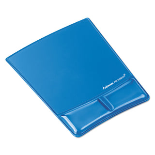 Gel Wrist Support with Attached Mouse Pad, 8.25 x 9.87, Blue