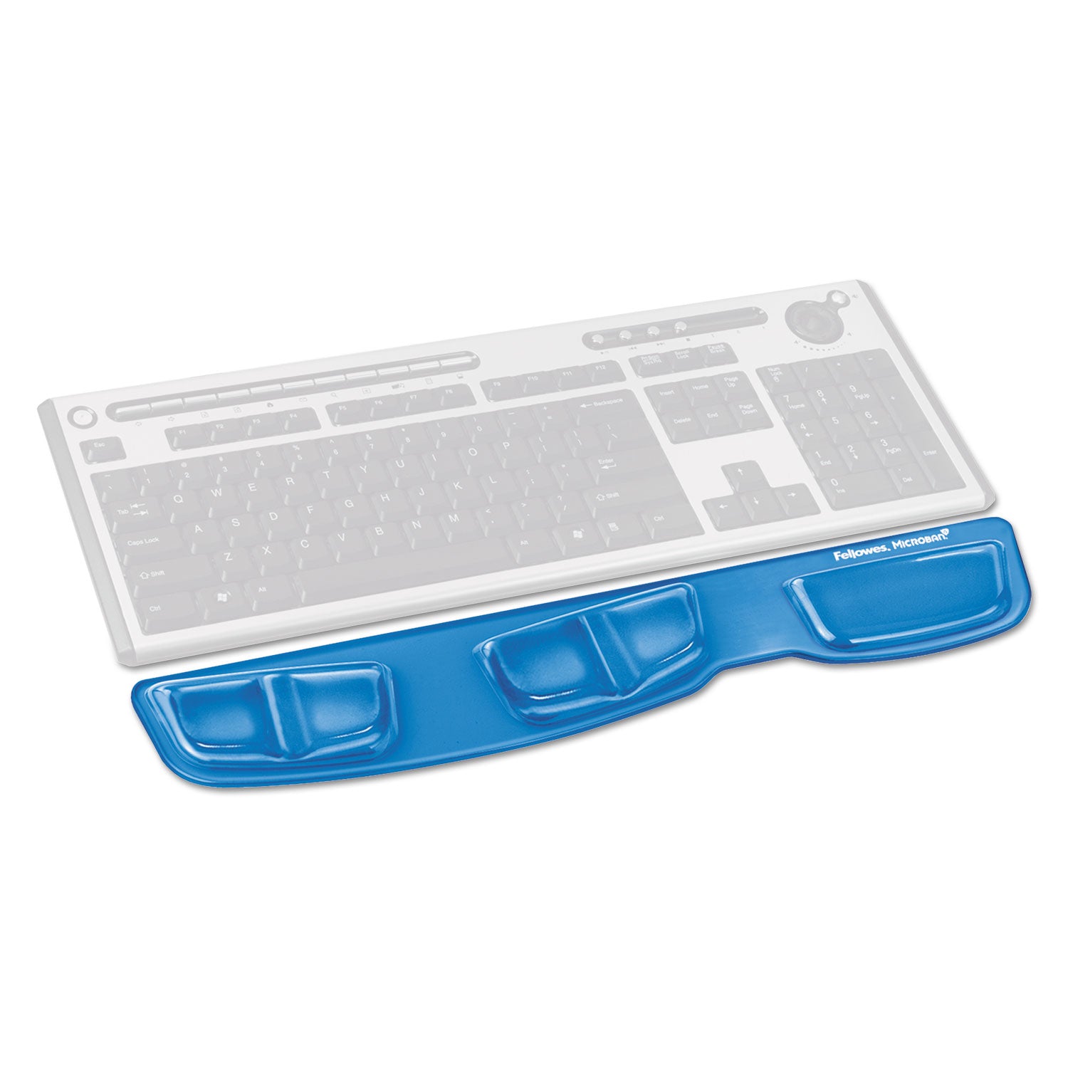 Gel Keyboard Palm Support, 18.25 x 3.37, Blue - 