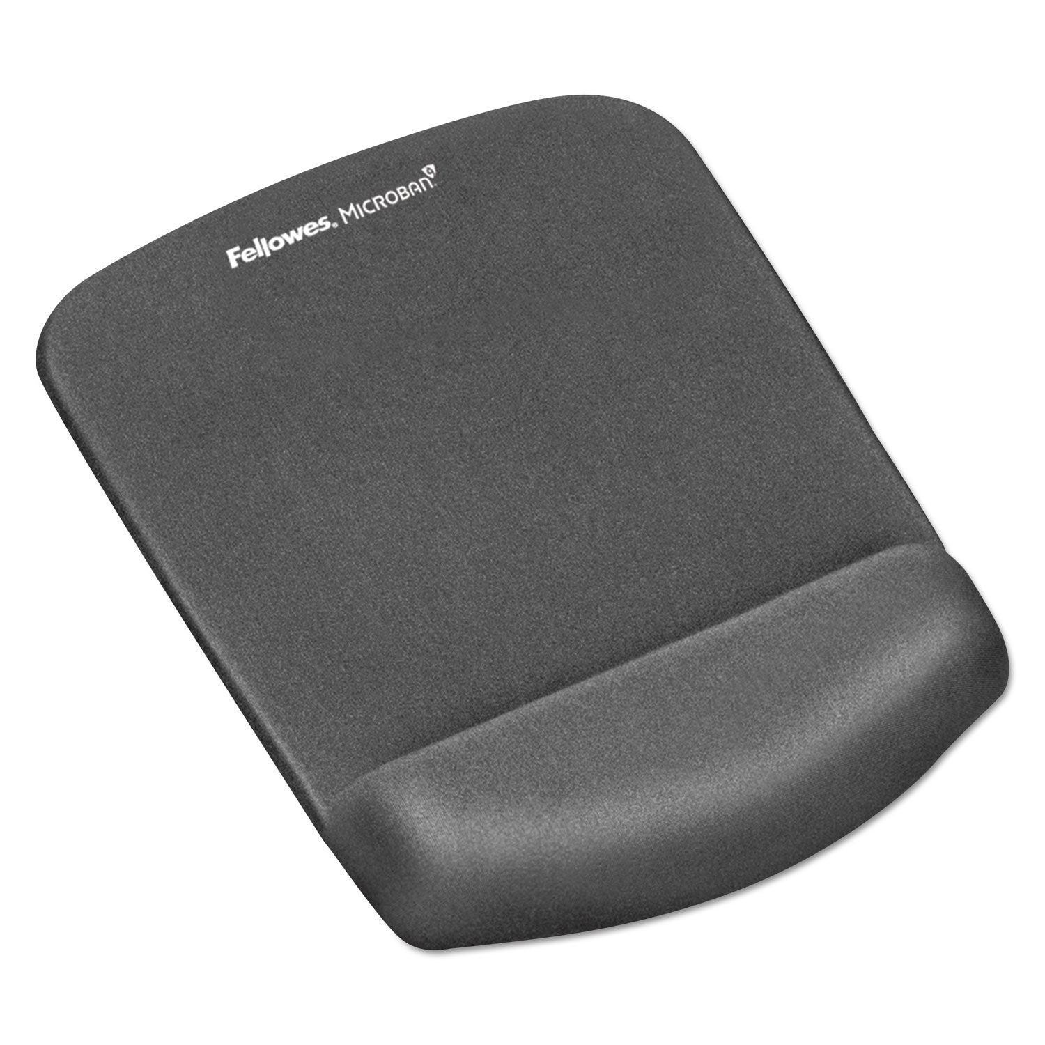 PlushTouch Mouse Pad with Wrist Rest, 7.25 x 9.37, Graphite - 