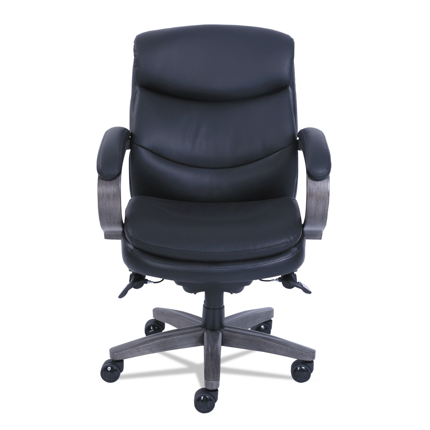 woodbury-mid-back-executive-chair-supports-up-to-300-lb-1875-to-2175-seat-height-black-seat-back-weathered-gray-base_lzb48963a - 2