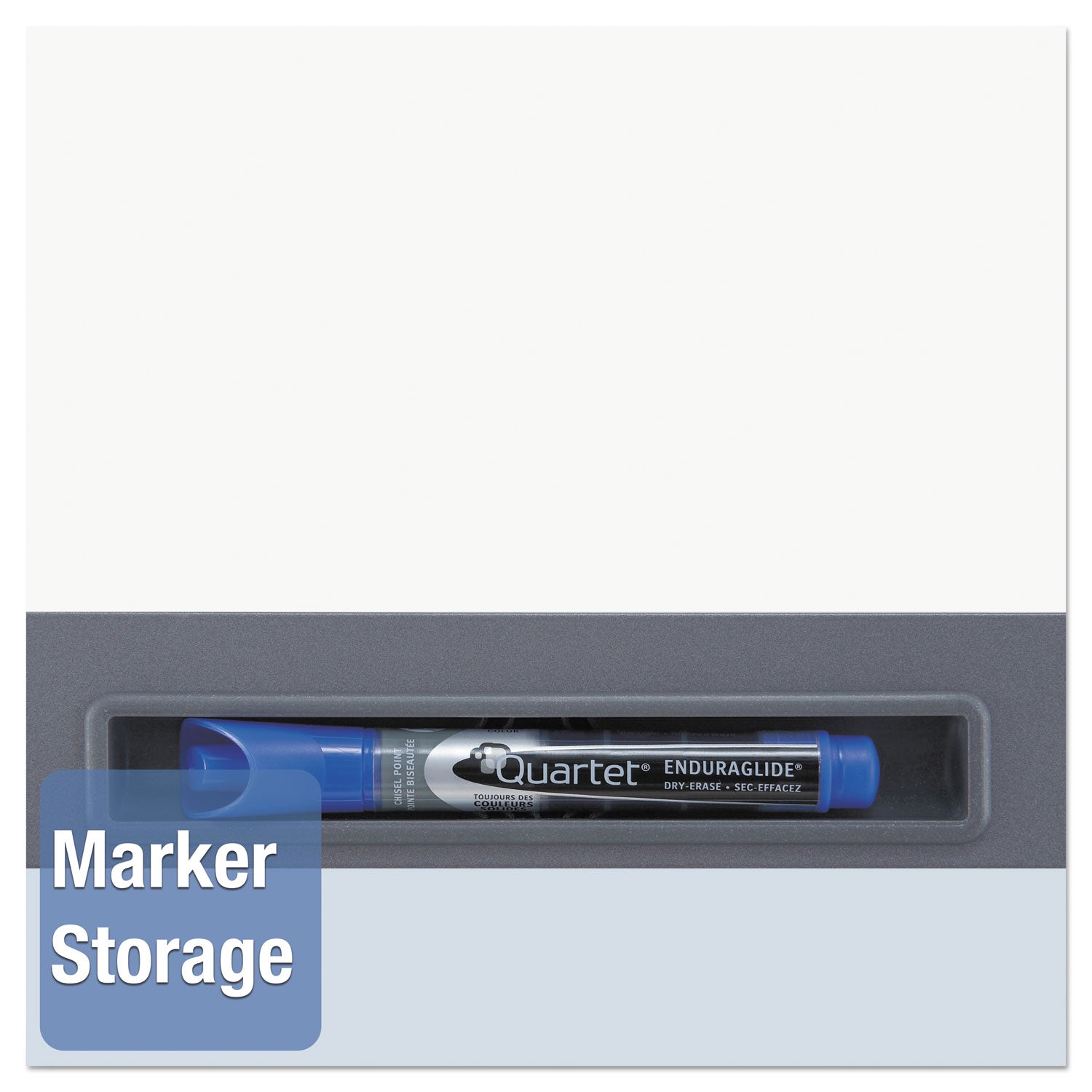 InView Custom Whiteboard, 36 x 24, White/Clear Surface, Graphite Fiberboard Frame - 