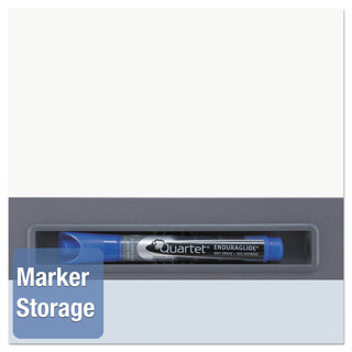 InView Custom Whiteboard, 36 x 24, White/Clear Surface, Graphite Fiberboard Frame - 