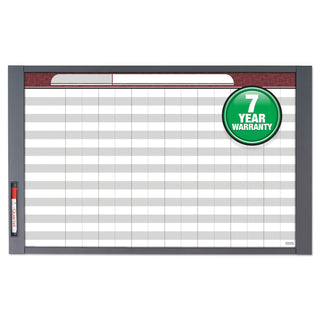 InView Custom Whiteboard, 36 x 24, White/Clear Surface, Graphite Fiberboard Frame - 