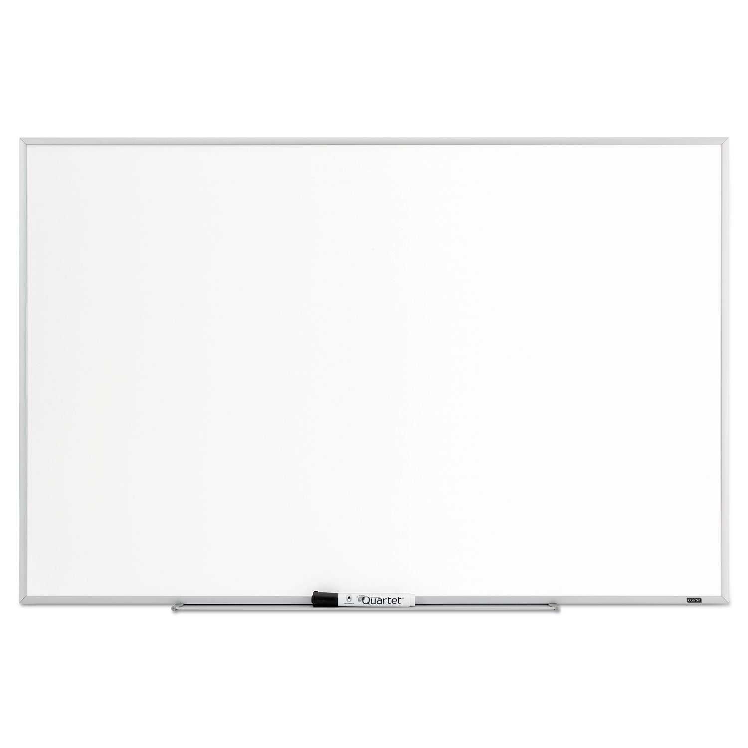 Dry Erase Board, 36 x 24, Melamine White Surface, Silver Aluminum Frame - 