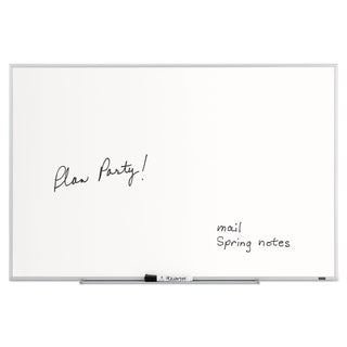 Dry Erase Board, 36 x 24, Melamine White Surface, Silver Aluminum Frame - 