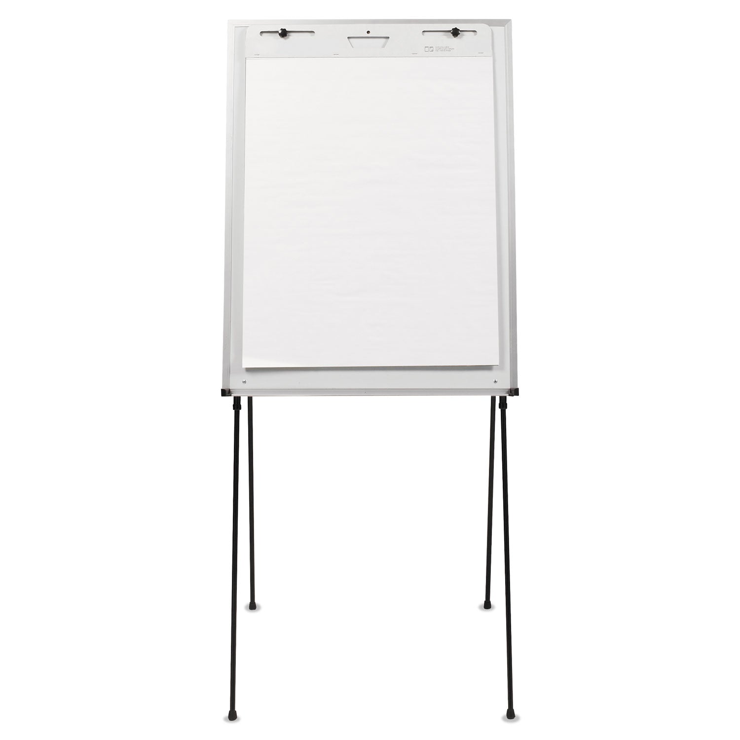 Dry Erase Steel Easel, 29 x 40, Melamine White Surface, Aluminum Frame - 