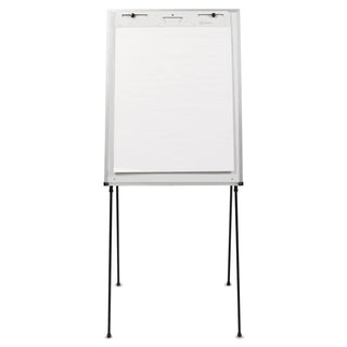 Dry Erase Steel Easel, 29 x 40, Melamine White Surface, Aluminum Frame - 