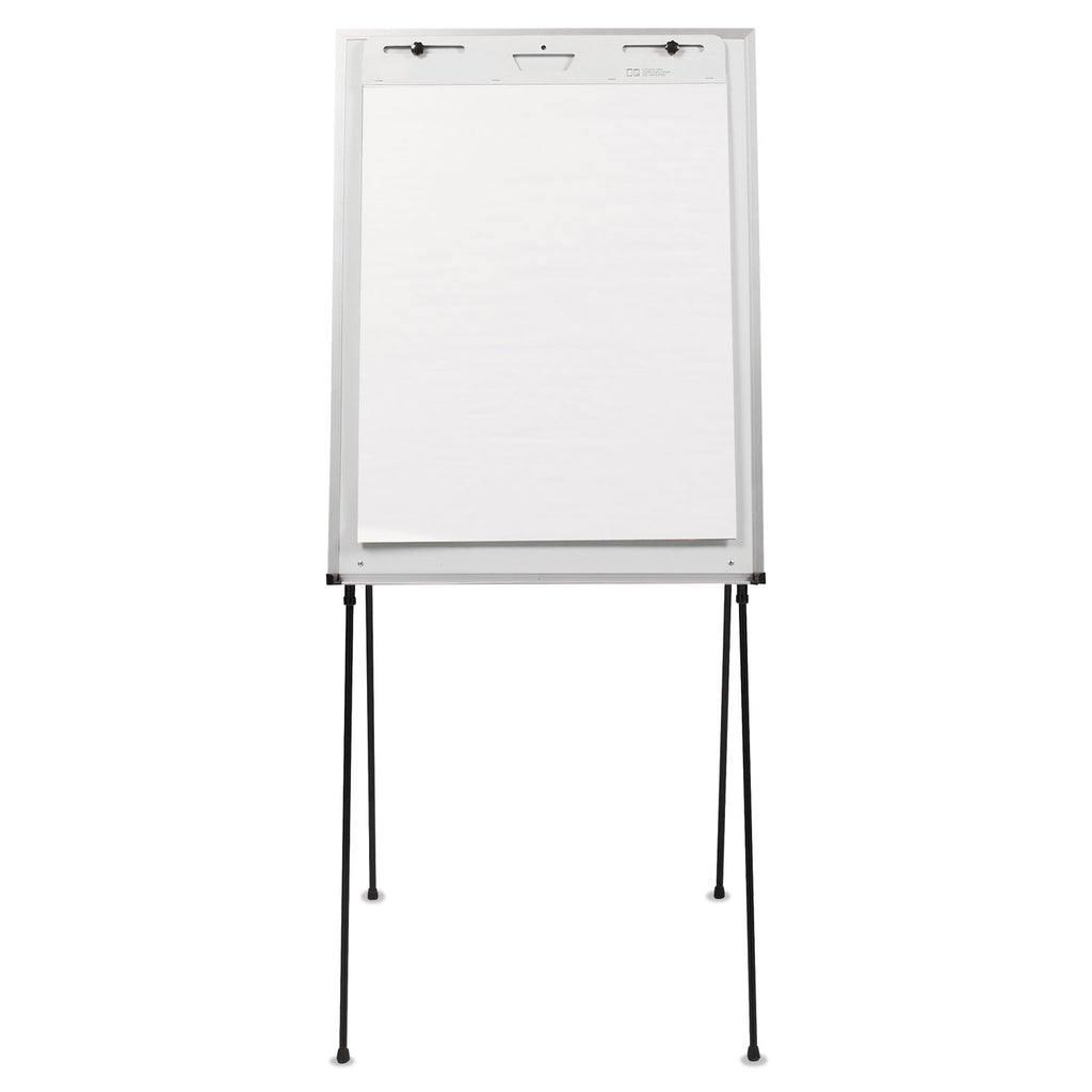 Dry Erase Steel Easel, 29 x 40, Melamine White Surface, Aluminum Frame