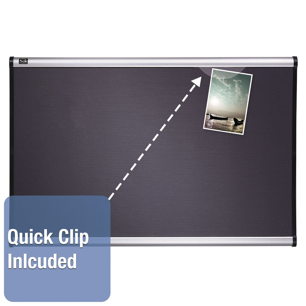 Prestige Gray Diamond Mesh Bulletin Board, 36 x 24, Gray Surface, Silver Aluminum/Plastic Frame - 