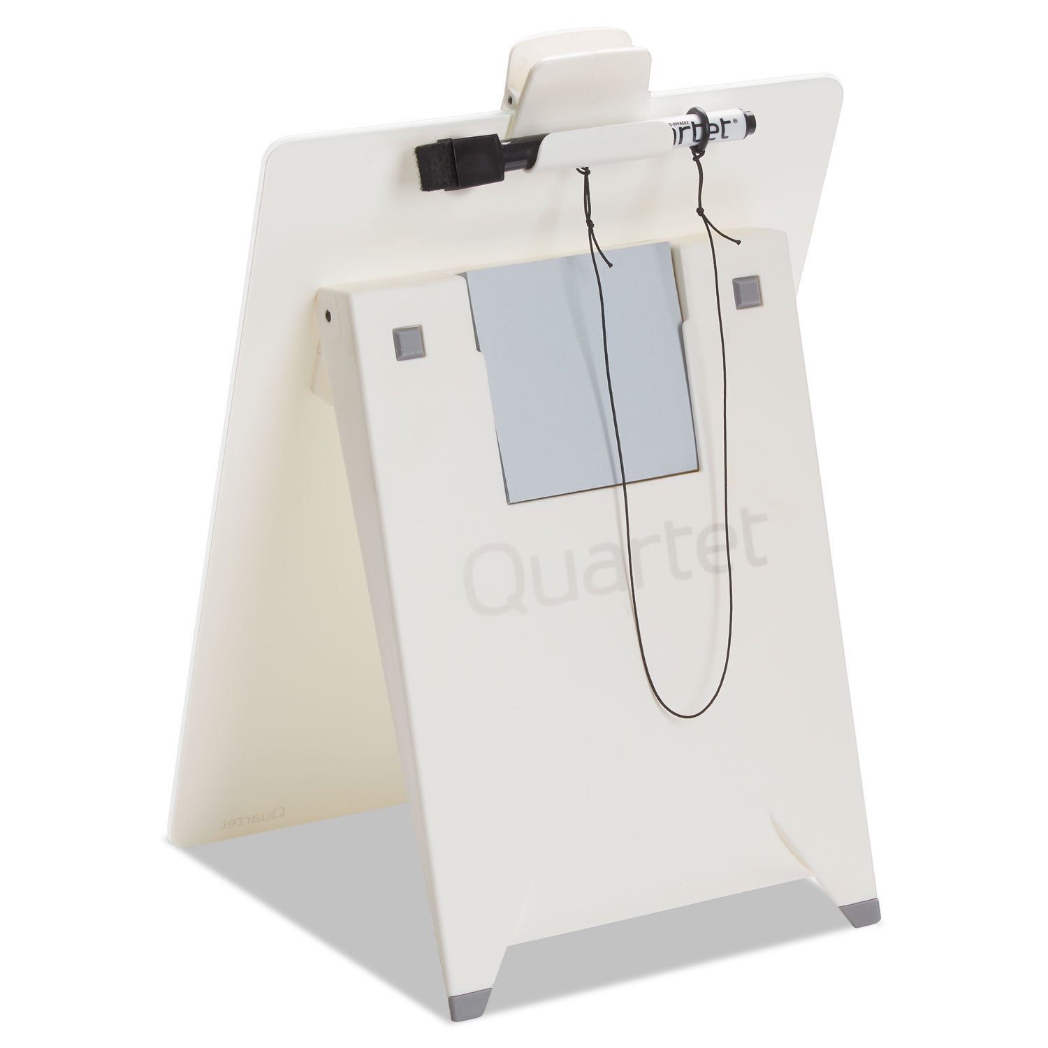 Glass Dry Erase Desktop Easel, 9 x 11, White Surface