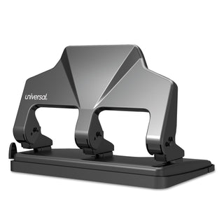 30-Sheet Three-Hole Power Assist Punch, 7 mm Holes, Black - 
