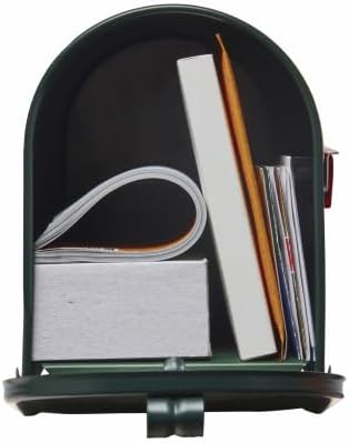 Plexon Outside Сurbside Horizontal Classic Mailbox, Dark Green, 20-1/2"L x 8-1/2"H x 6-7/8"W, Made in USA.