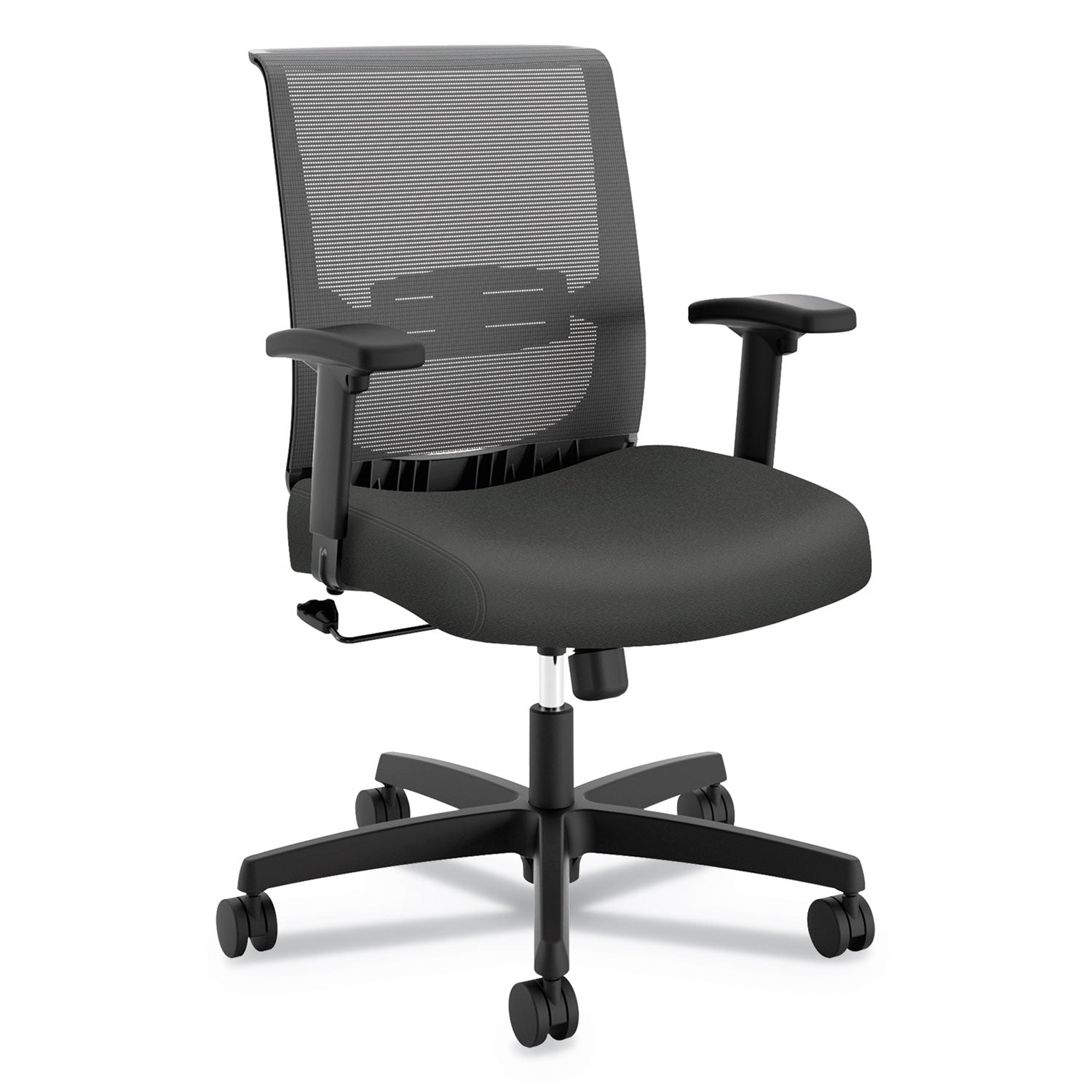 convergence-mid-back-task-chair-swivel-tilt-supports-up-to-275-lb-165-to-21-seat-height-iron-ore-seat-black-back-base_honcmz1acu19 - 1