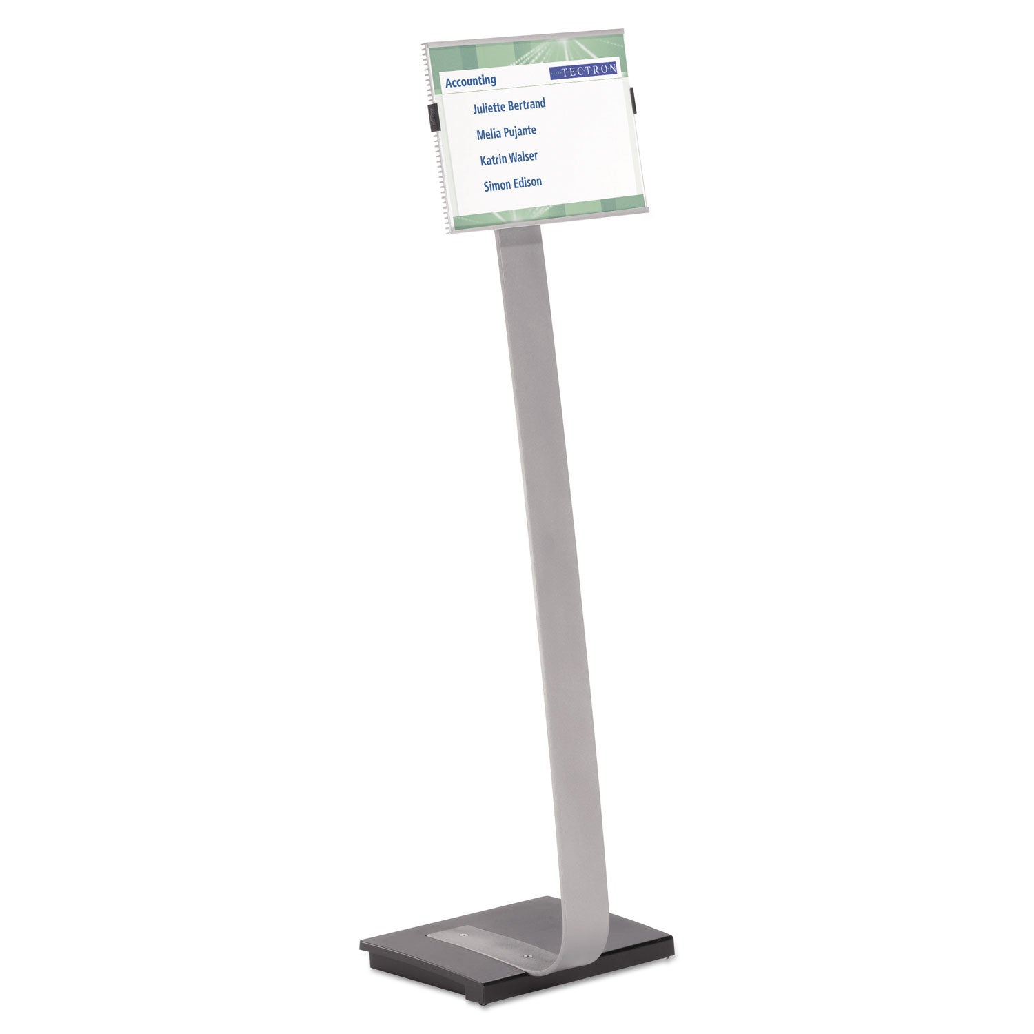 Info Sign Duo Floor Stand, Letter-Size Inserts, 15 x 46.5, Clear - 