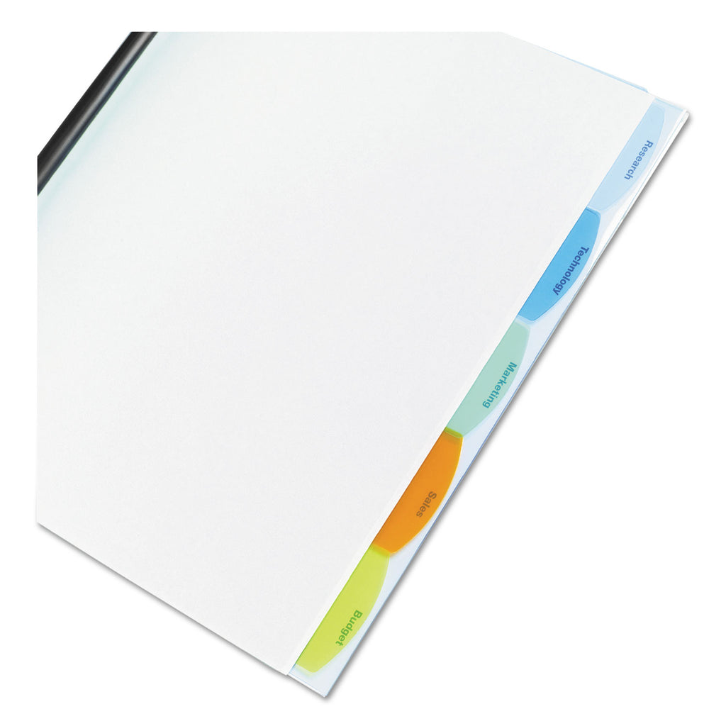 View-Tab Report Cover, Grooved Sliding Bar, 8.5 x 11, Clear/Clear - 