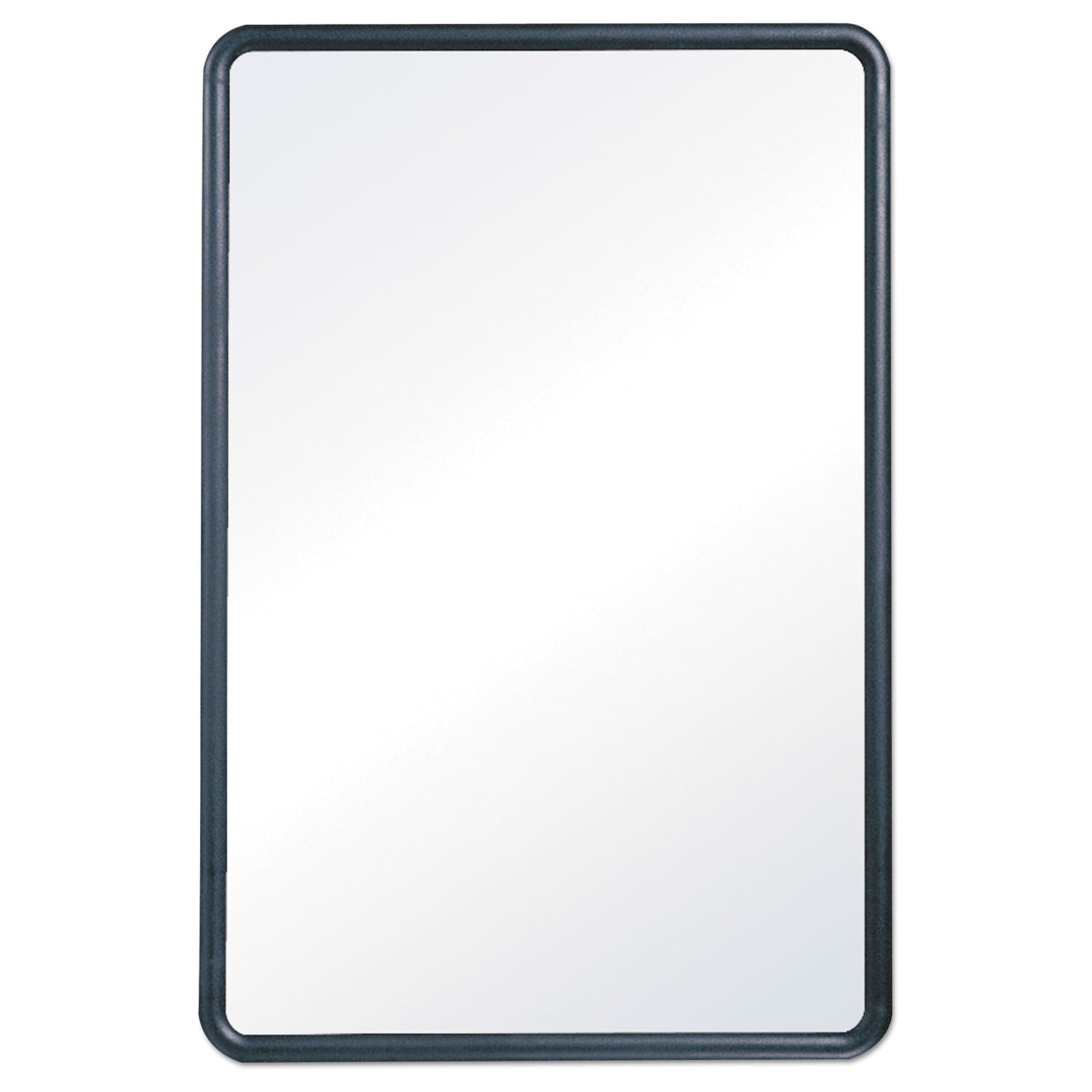 Contour Dry Erase Board, 48 x 36, Melamine White Surface, Black Plastic Frame - 
