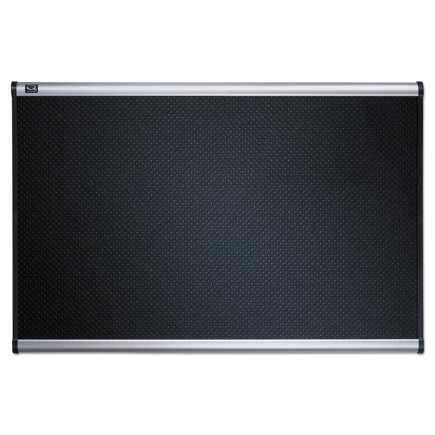 Prestige Embossed Foam Bulletin Board, 36 x 24, Black Surface, Silver Aluminum Frame - 