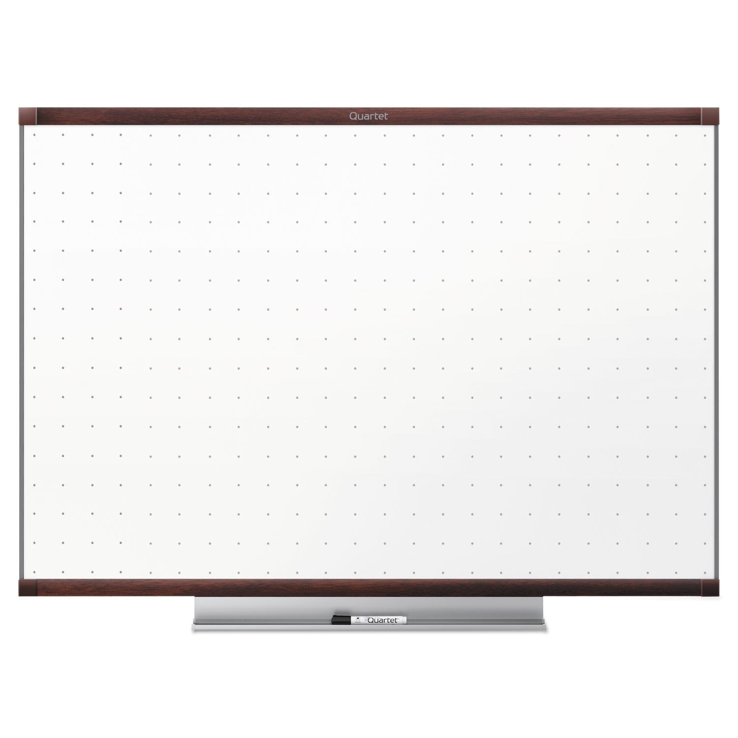 Prestige 2 Total Erase Whiteboard, 72 x 48, White Surface, Mahogany Fiberboard/Plastic Frame - 