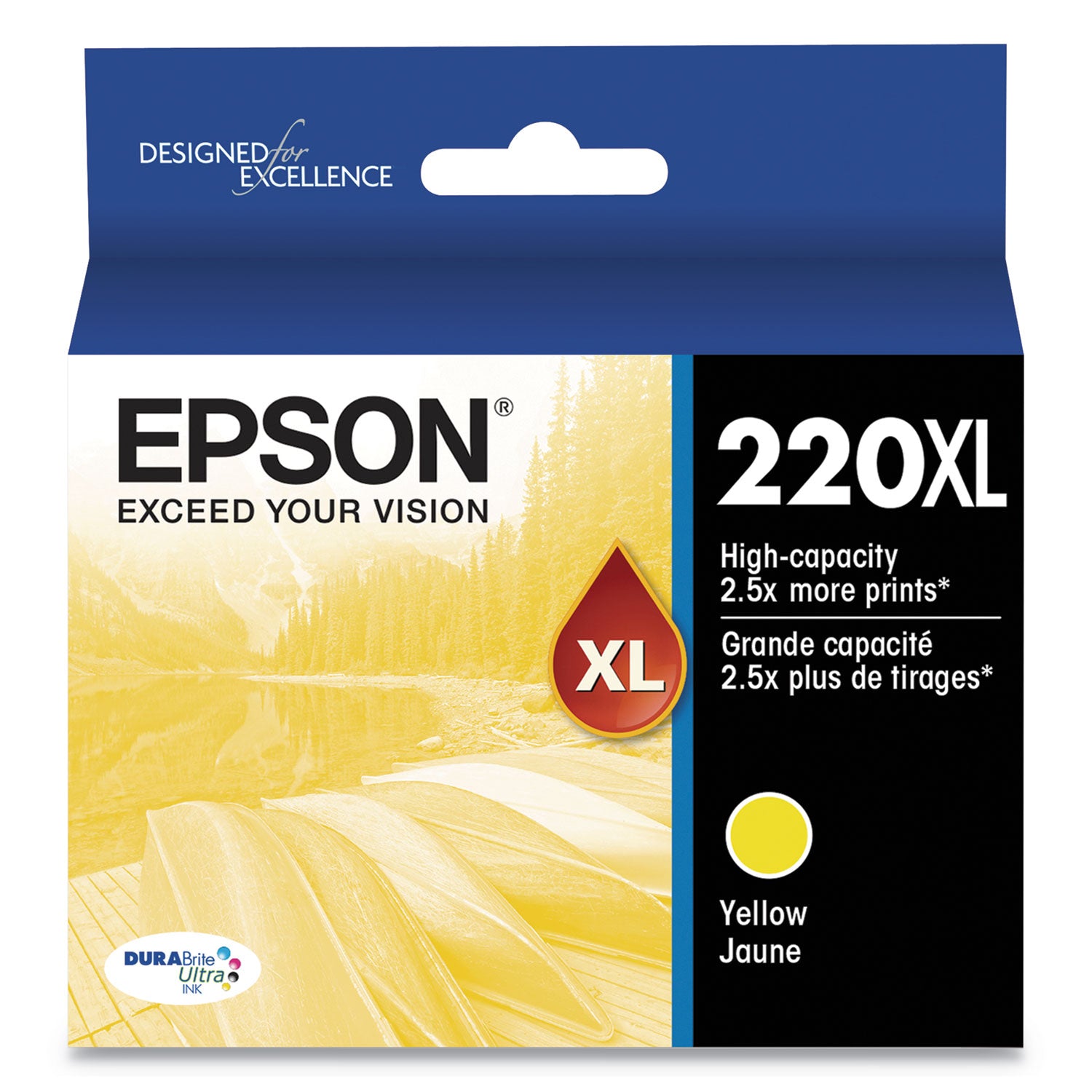 T220XL420-S (220XL) DURABrite Ultra High-Yield Ink, 450 Page-Yield, Yellow