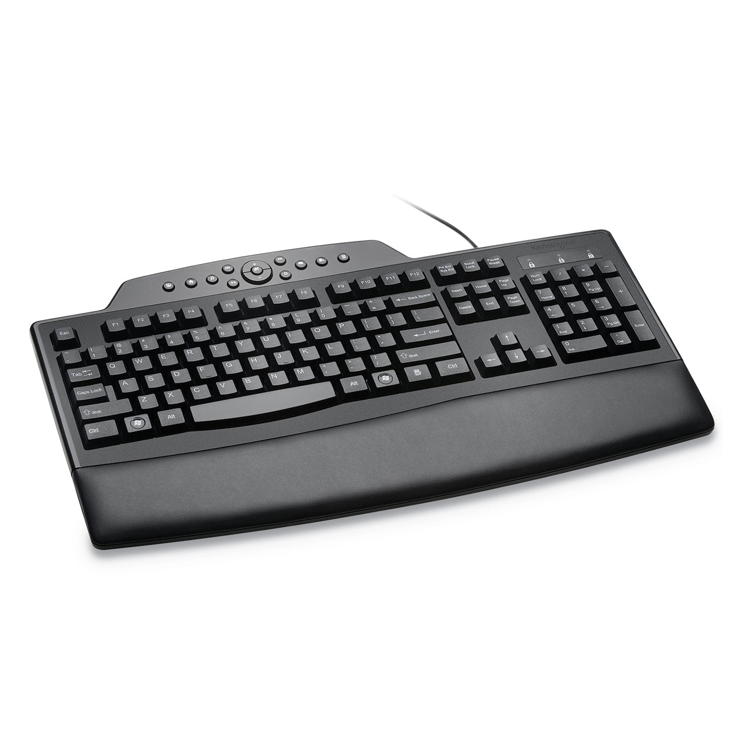 Pro Fit Comfort Keyboard, Internet/Media Keys, Wired, Black - 