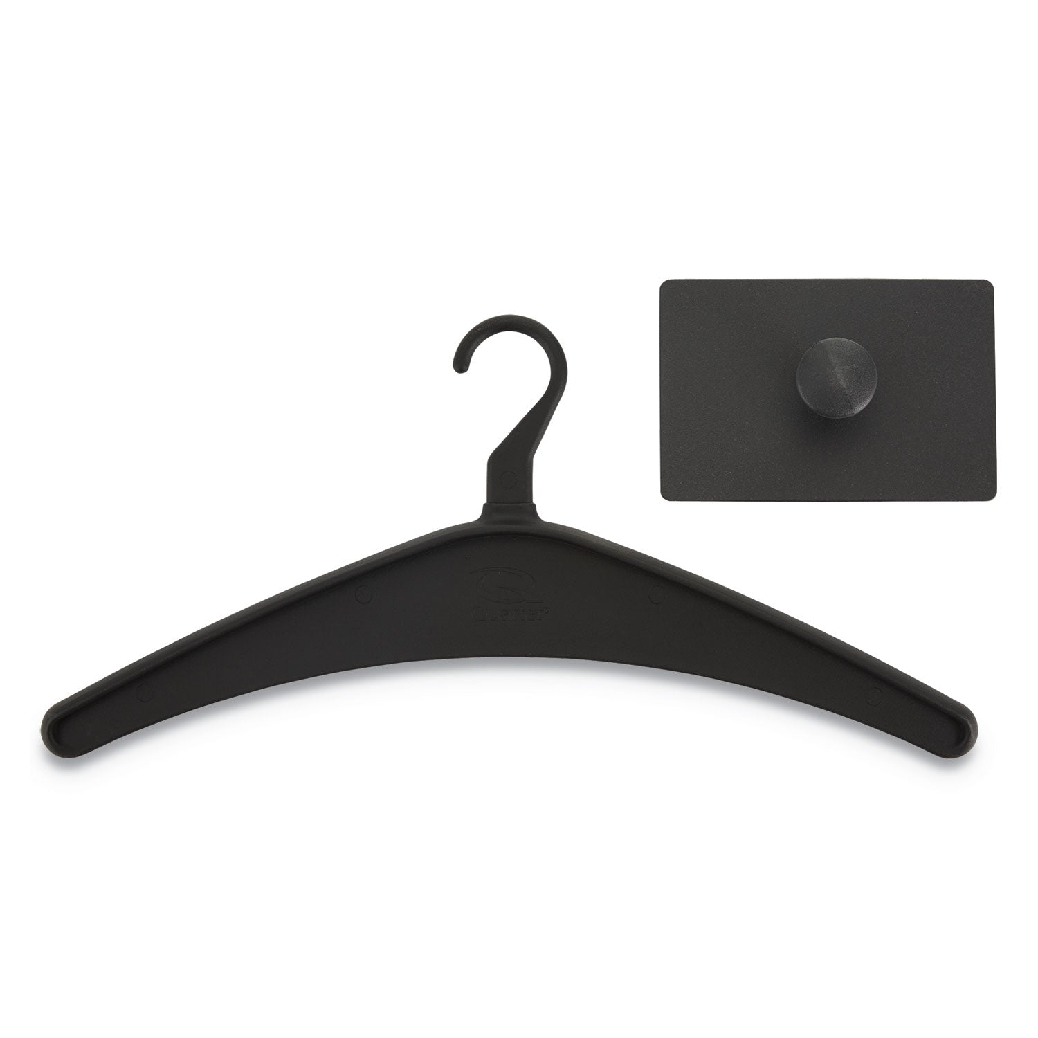 Magnetic Coat Hook with Heavy-Duty Hanger, Metal Hook, Black - 