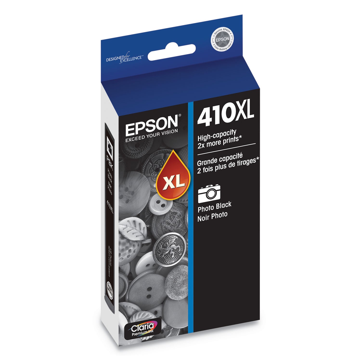 T410XL120-S (410XL) Claria High-Yield Photo Ink, 500 Page-Yield, Black
