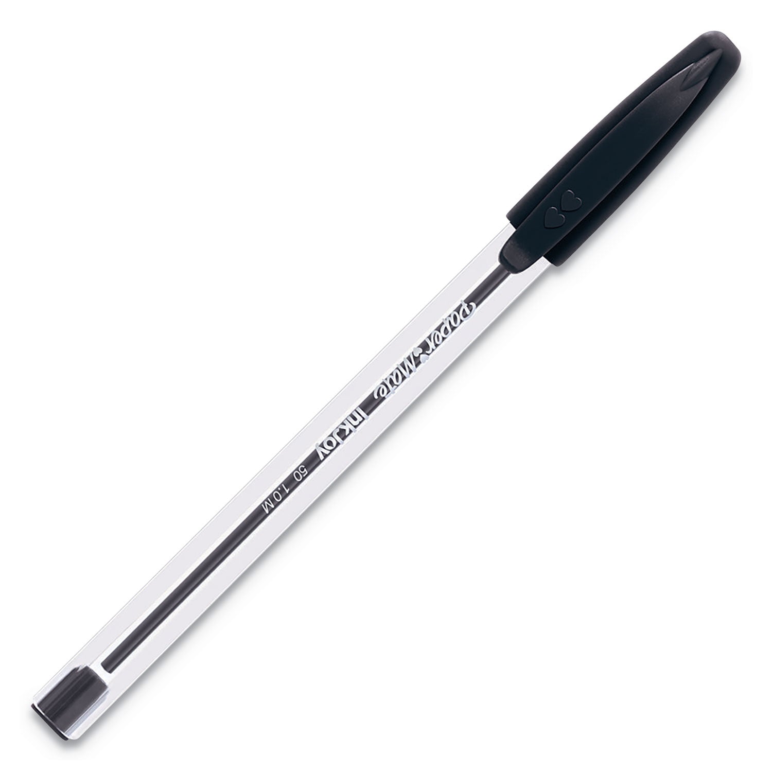 inkjoy-50st-ballpoint-pen-stick-medium-1-mm-black-ink-clear-barrel-dozen_pap2013154 - 3