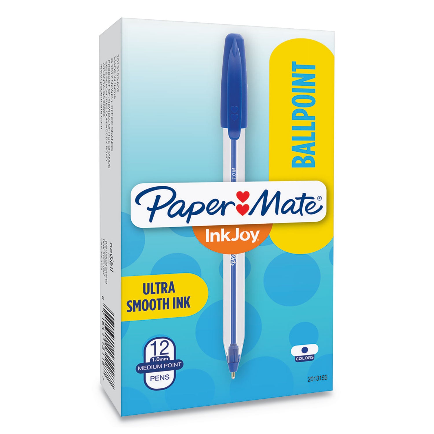 Paper Mate InkJoy 50 Stick Ballpoint Pens - Medium Pen Point - Blue - 1 Dozen