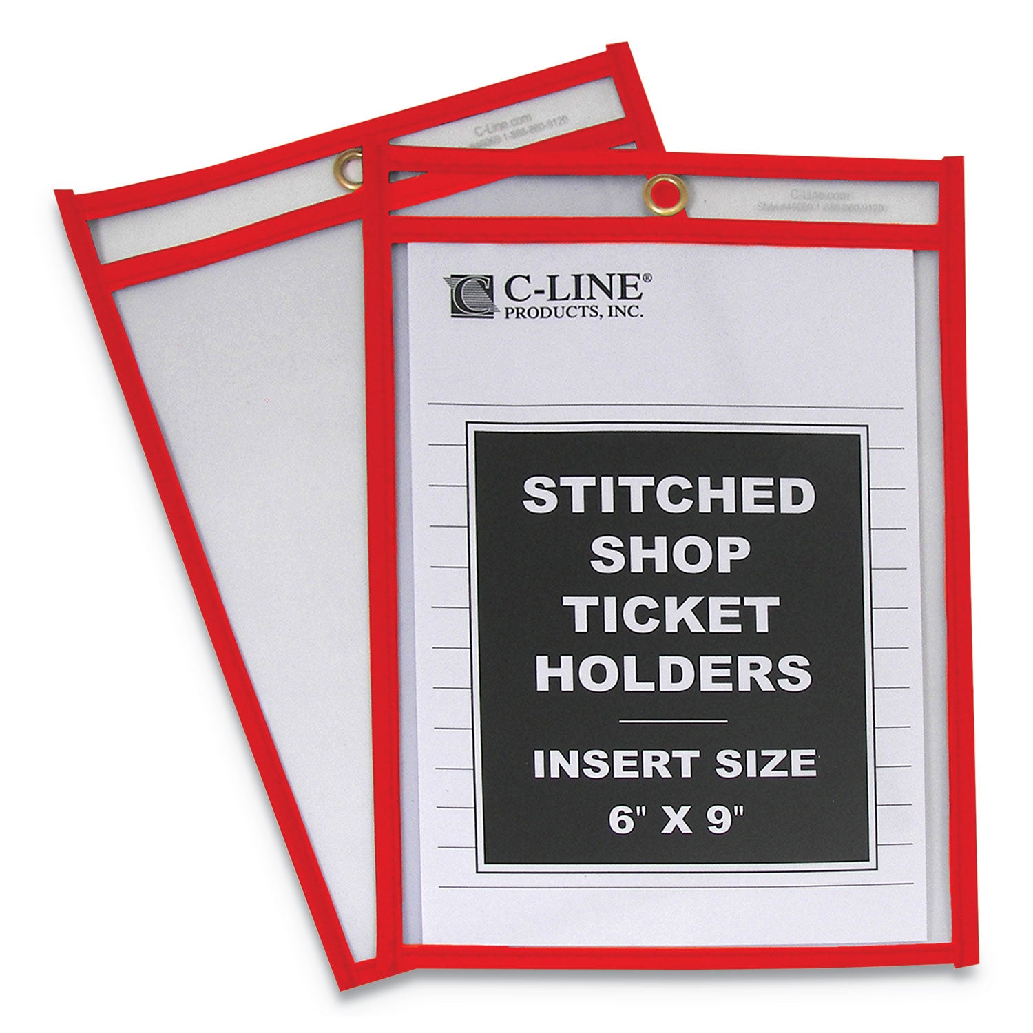 stitched-shop-ticket-holders-top-load-super-heavy-clear-6-x-9-inserts-25-box_cli43969 - 1