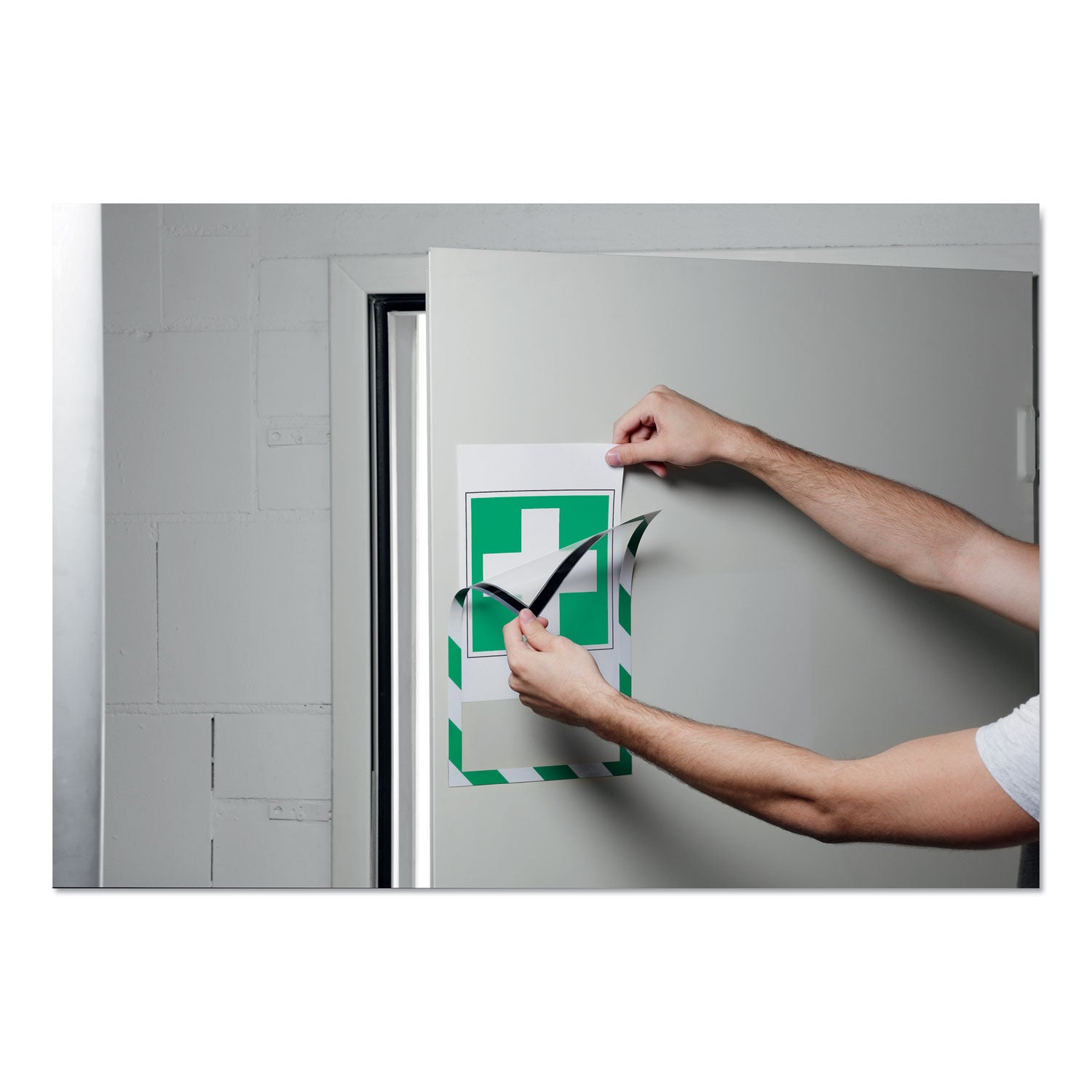 duraframe-security-magnetic-sign-holder-85-x-11-green-white-frame-2-pack_dbl4772131 - 6