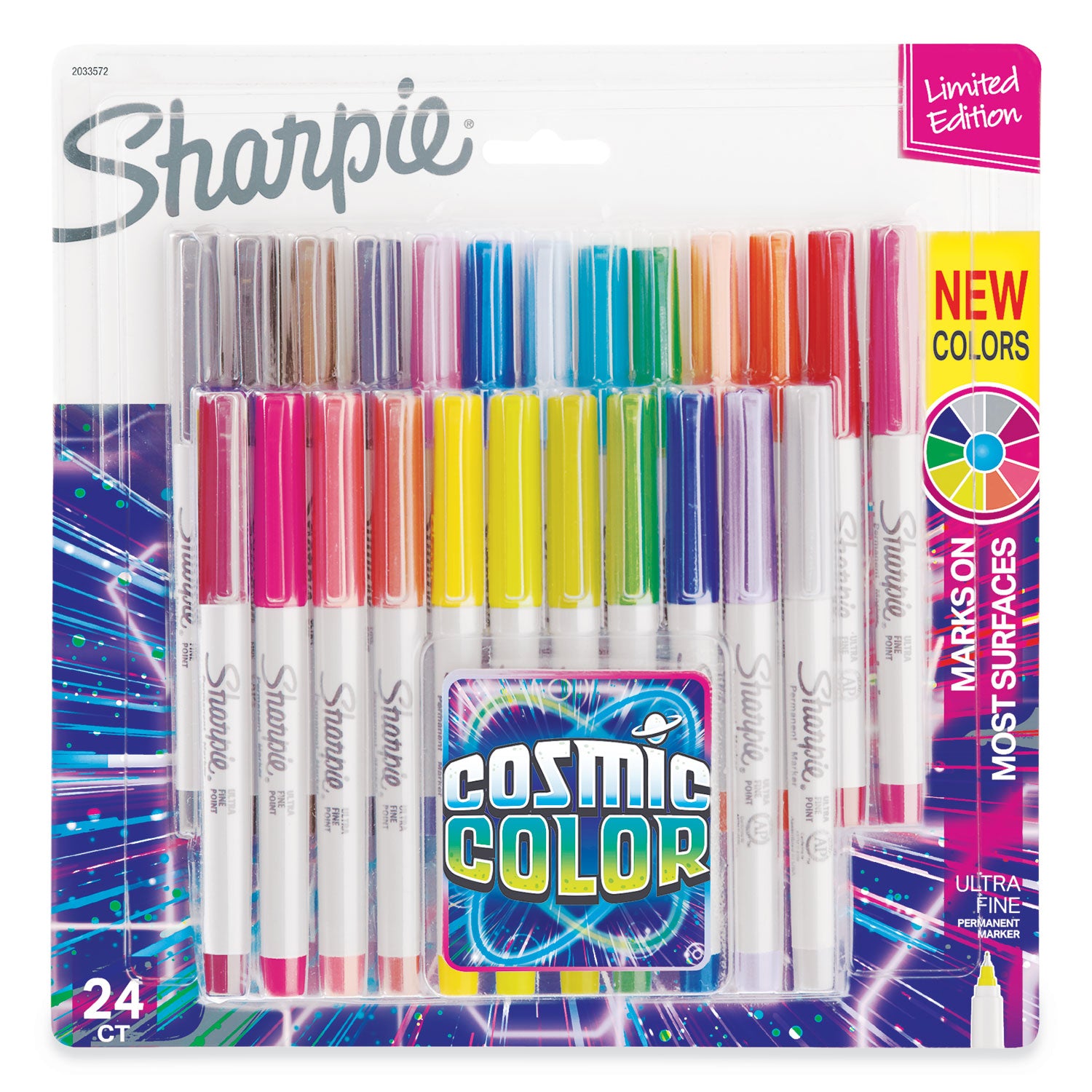 cosmic-color-permanent-markers-extra-fine-needle-tip-assorted-cosmic-colors-24-pack_san2033572 - 1